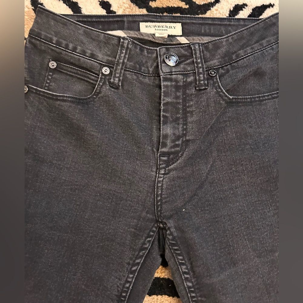 BURBERRY London womens 'Blangdon' Black Boot Cut Jeans Sz 26 - Picture 8 of 14